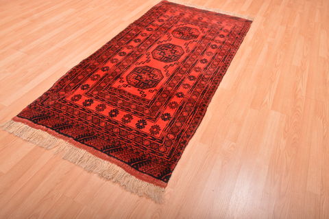 Khan Mohammadi Purple Runner Hand Knotted 35 X 68 Area Rug 100-76147 Image 2