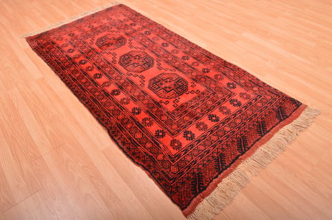 Khan Mohammadi Purple Runner Hand Knotted 35 X 68 Area Rug 100-76147 Image 3