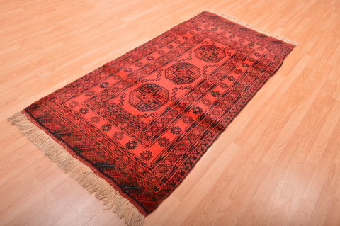 Khan Mohammadi Purple Runner Hand Knotted 35 X 68 Area Rug 100-76147 Image 6