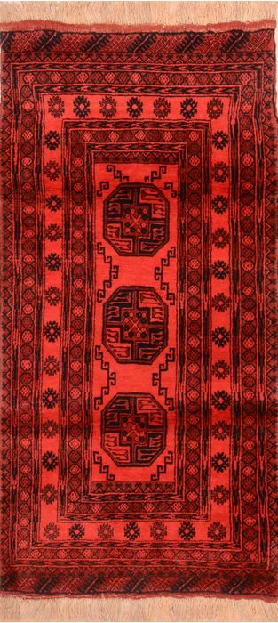 Khan Mohammadi Purple Runner Hand Knotted 35 X 68 Area Rug 100-76147 Image 0