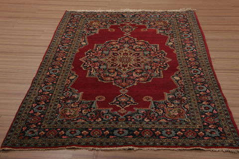 Tabriz Red Hand Knotted 45 X 610  Area Rug 155-76156 Image 2