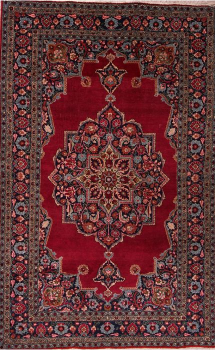 Tabriz Red Hand Knotted 45 X 610  Area Rug 155-76156 Image 0