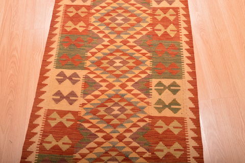 Kilim Red Runner Flat Woven 27 X 99 Area Rug 100-76165 Image 13
