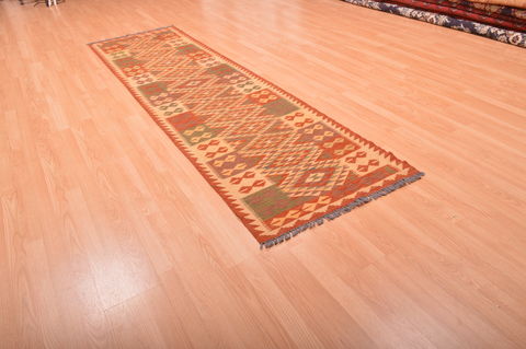 Kilim Red Runner Flat Woven 27 X 99 Area Rug 100-76165 Image 6
