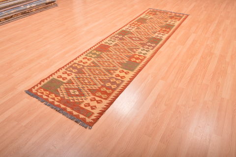 Kilim Red Runner Flat Woven 27 X 99 Area Rug 100-76165 Image 7