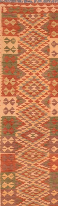 Kilim Red Runner Flat Woven 27 X 99 Area Rug 100-76165 Image 0