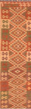 Kilim Red Runner Hand Knotted 2'7" X 9'9"  Area Rug 100-76165