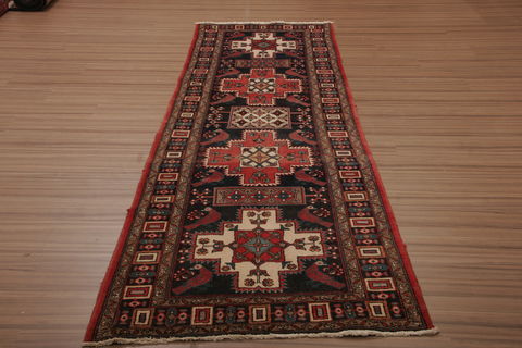 Meshkin Multicolor Runner Hand Knotted 34 X 102 Area Rug 155-76166 Image 2