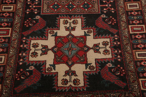 Meshkin Multicolor Runner Hand Knotted 34 X 102 Area Rug 155-76166 Image 4