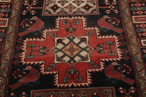 Meshkin Multicolor Runner Hand Knotted 34 X 102 Area Rug 155-76166 Image 5