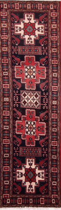 Meshkin Multicolor Runner Hand Knotted 34 X 102 Area Rug 155-76166 Image 0