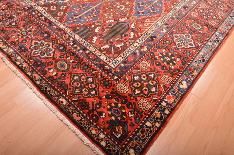 Bakhtiar Red Hand Knotted 104 X 122 Area Rug 100-76175 Image 7