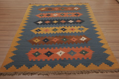 Kilim Multicolor Hand Knotted 53 X 710 Area Rug 155-76177 Image 1