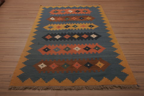 Kilim Multicolor Hand Knotted 53 X 710 Area Rug 155-76177 Image 2