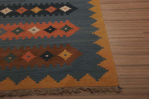 Kilim Multicolor Hand Knotted 53 X 710 Area Rug 155-76177 Image 3