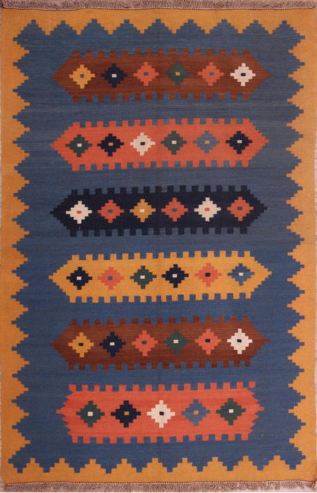 Kilim Multicolor Hand Knotted 53 X 710 Area Rug 155-76177 Image 0