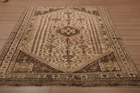 Shiraz Multicolor Hand Knotted 57 X 84  Area Rug 155-76179 Image 2