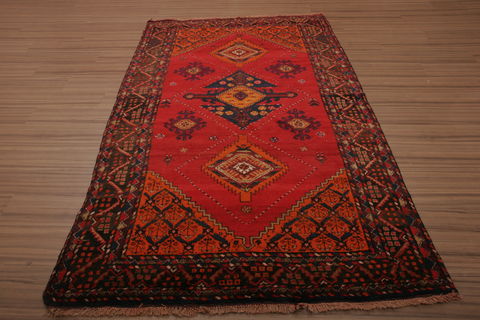Shiraz Multicolor Hand Knotted 410 X 89  Area Rug 253-76186 Image 1