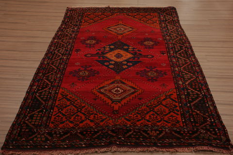 Shiraz Multicolor Hand Knotted 410 X 89  Area Rug 253-76186 Image 8