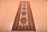 Chobi Beige Runner Hand Knotted 211 X 92 Area Rug 100-76190 Thumb 1