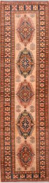 Chobi Beige Runner Hand Knotted 2'11" X 9'2"  Area Rug 100-76190