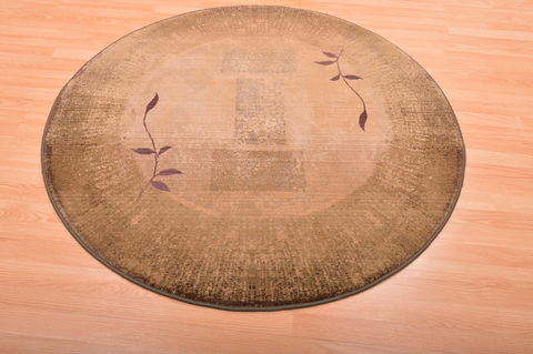 Modern Green Round Machine Made 411 X 411 Area Rug 100-76199 Image 2