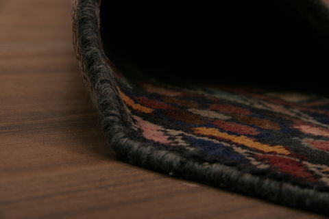 Mood Multicolor Runner Hand Knotted 35 X 67  Area Rug 155-76204 Image 5