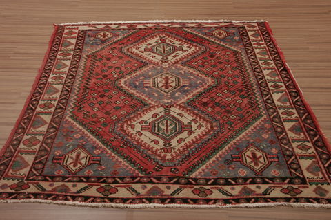 Mussel Multicolor Hand Knotted 53 X 66 Area Rug 155-76223 Image 1