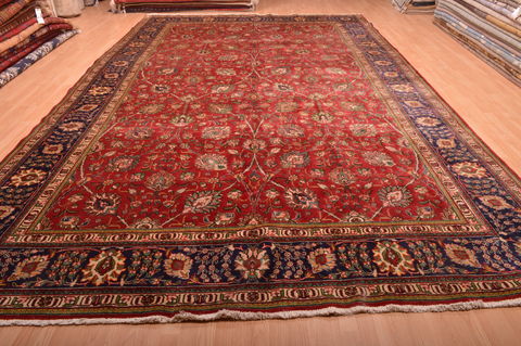 Tabriz Red Hand Knotted 911 X 1510 Area Rug 100-76244 Image 1