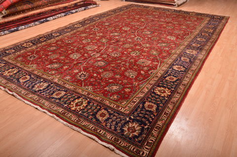 Tabriz Red Hand Knotted 911 X 1510 Area Rug 100-76244 Image 2