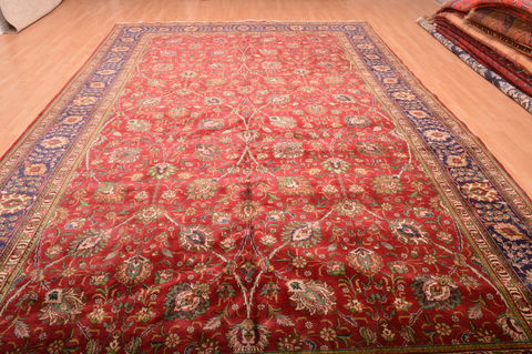 Tabriz Red Hand Knotted 911 X 1510 Area Rug 100-76244 Image 4