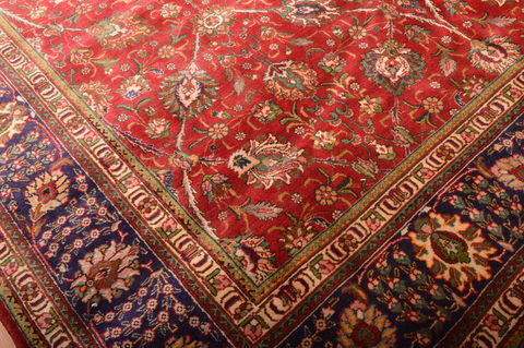 Tabriz Red Hand Knotted 911 X 1510 Area Rug 100-76244 Image 8