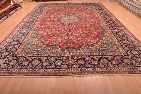 Isfahan Red Hand Knotted 911 X 153 Area Rug 100-76246 Image 1