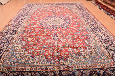 Isfahan Red Hand Knotted 911 X 153 Area Rug 100-76246 Image 4