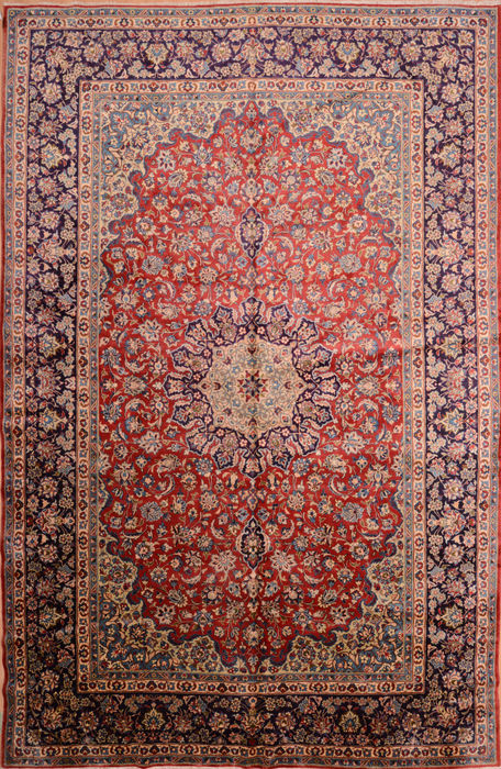 Isfahan Red Hand Knotted 911 X 153 Area Rug 100-76246 Image 0