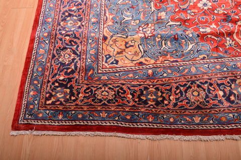 Mahal Red Hand Knotted 112 X 145 Area Rug 100-76248 Image 17