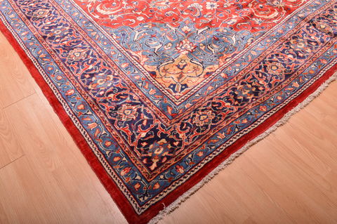 Mahal Red Hand Knotted 112 X 145 Area Rug 100-76248 Image 19