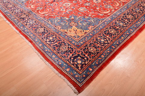 Mahal Red Hand Knotted 112 X 145 Area Rug 100-76248 Image 20