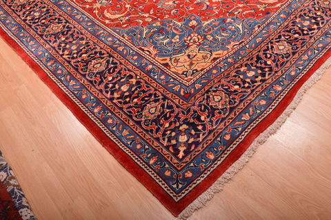 Mahal Red Hand Knotted 112 X 145 Area Rug 100-76248 Image 21
