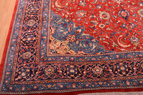 Mahal Red Hand Knotted 112 X 145 Area Rug 100-76248 Image 3