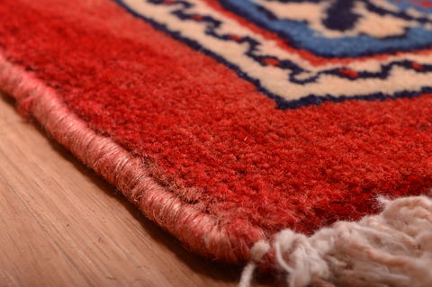 Mahal Red Hand Knotted 112 X 145 Area Rug 100-76248 Image 4