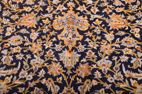 Kashan Blue Hand Knotted 103 X 146 Area Rug 100-76251 Image 20