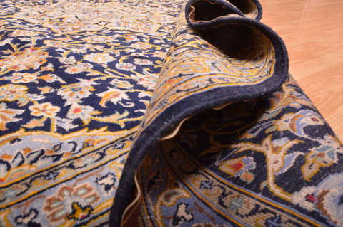 Kashan Blue Hand Knotted 103 X 146 Area Rug 100-76251 Image 5