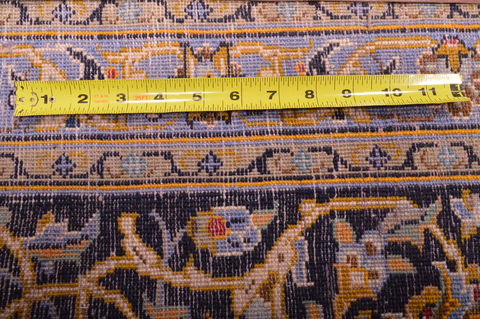 Kashan Blue Hand Knotted 103 X 146 Area Rug 100-76251 Image 7
