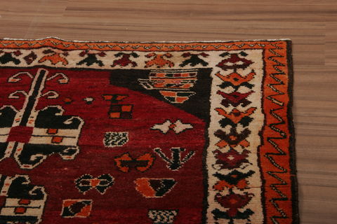 Shiraz Multicolor Hand Knotted 46 X 80  Area Rug 155-76254 Image 3