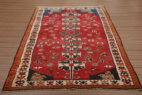 Shiraz Multicolor Hand Knotted 46 X 80  Area Rug 155-76254 Image 8