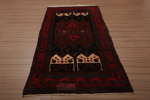 Kurdi Multicolor Runner Hand Knotted 42 X 92 Area Rug 155-76276 Image 1