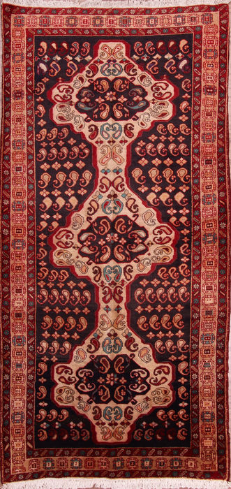 Meshkin Multicolor Runner Hand Knotted 46 X 96 Area Rug 155-76282 Image 0