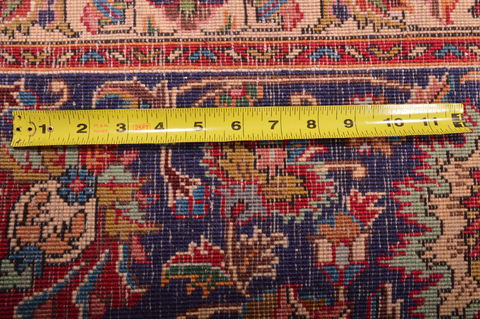 Tabriz Orange Hand Knotted 100 X 129 Area Rug 100-76286 Image 8