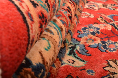 Mahal Red Hand Knotted 106 X 141 Area Rug 100-76288 Image 10